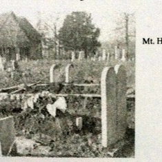 1916 Mt Horeb School - rear view & church cemetery