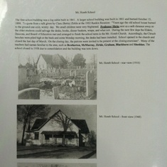 Brief history of Mt. Horeb School (beyond the cemetery) - 1841 thru 1958