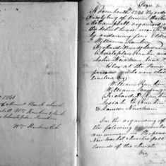 1841 - Page 1. Sessions book for Mt. Horeb Presbyterian Church