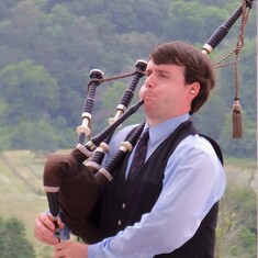 Bagpiper, Wyatt Brown plays Amazing Grace at the 2019 Rankin Clan Reunion.