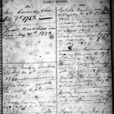 1805 Family Bible, Bradshaw-Rankin-678-births