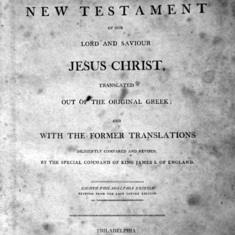 1805 Family Bible, Bradshaw-Rankin-681-title page of NT