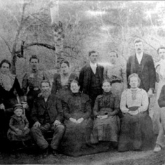 1900c Andrew Johnson Newman family, Lillian, Martha, Lorado, Joseph, Martha M., Daniel, Lula-front-D