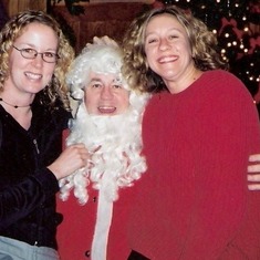 Kate, Mercedes and Santa Ratch at the Royal Victoria Yacht Club Christmas party, 2003.