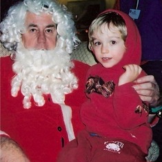 Santa Ratch with grandson Jackson.