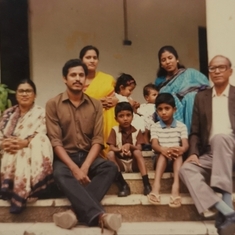 Parents with grand children at Wellingtons house in Vidya Nagar in 1989