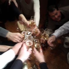 NYE 2012 ... a celebratory toast to a wonderful friend and person (see him hiding in the photo up on top right corner :-)