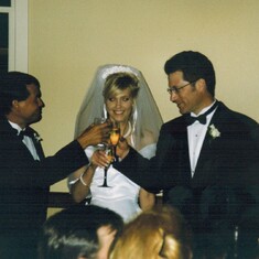 Ray toasting Joe's Wedding