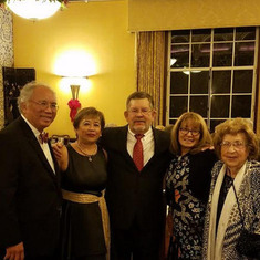 Ray, Marisu, Gary V, Anna V & Gary's mom - Christmas at the Athenaeum