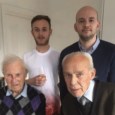 Ray Eric Luke and Jack - all grandads together and now reunited 