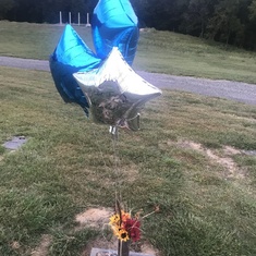 At king’s cemetery for my big baby’s 1st year in Heaven 