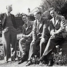 Summer leave, 1940 (with father & brothers)