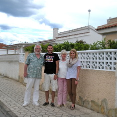 Ray, Thibaut, Trudchen and I (Photo taken in front of their home in Quesada when Thibaut and I visited in May 2012).