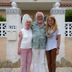 Trudchen, Ray and I (Photo taken in front of their home in Quesada in May 2012).