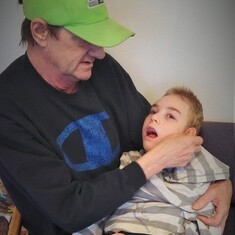 Ray with grandson Andrew at 9 years old.