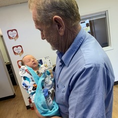 The day my daddy met my son. A memory I will never forget he started crying and told me he was beautiful I love you daddy