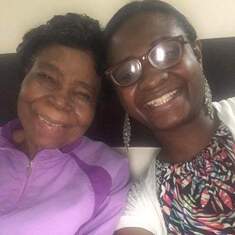 Mama with her daughter in law Isioma. They were like Naomi and Ruth in the bible.