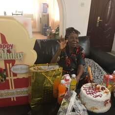 Mama celebrating her birthday 