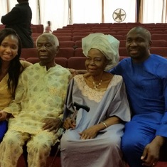 Mum and Dad attending son, Oforbuike and Miranda's Wedding