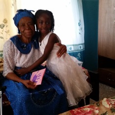 Mama with her beautiful grand daughter, Lizzy
