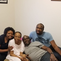 Mama with her children, Anuli, Nnaemeka and Oforbuike