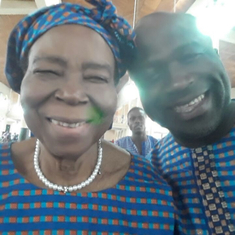 Mama with her son, Nnaemeka