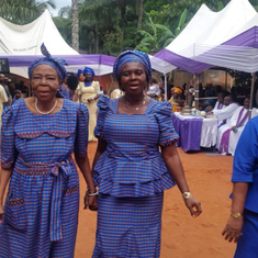 Mama with family members at her brother Alfred's burial