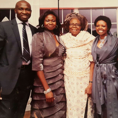 Mama with her four children, Anuli, Uche, Nnaemeka and Oforbuike at her grand daughter Ijeoma's wedding