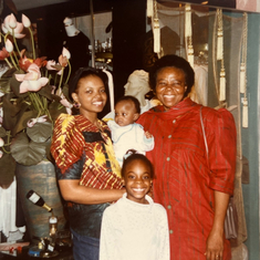 Mama with daughter Anuli, grand children Ijeoma and Chinwe