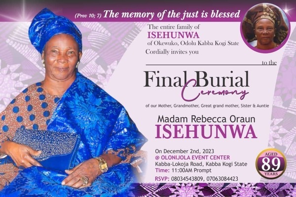 Rebecca Oraun Isehunwa