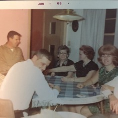 One of the poker playing groups (John & Rita Barnes, Bud & Fran Templin, Red and Shirlee and Marvel)