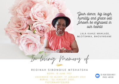 Reginah Sibongile Mtshatsha