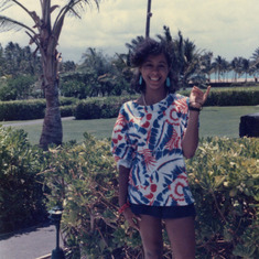 Regine visiting me in Hawaii, Sept 1985