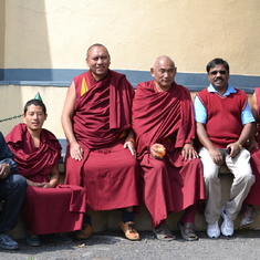 Rene with the Buddhist Monks 