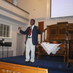Daddy preaching at New Park Road, London