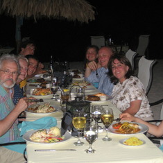 Aruba, Dinner on the beach.