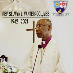 Rev. Selwyn Vanterpool at last official church service in his home church, Valley Methodist, BVI.