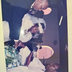 Rev Vanterpool conducting the wedding of Karl and Janice Dawson 1994.