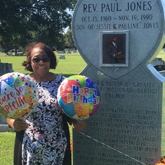 Mother Pauline wishing a Happy Birthday her famous son, Rev. Paul Jones!