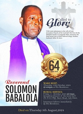 Reverend Solomon Babalola