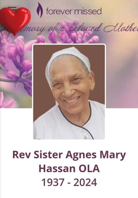 Rev Sister Agnes Mary Hassan OLA