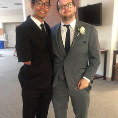 Reed and Daniel before Sara & Colby's wedding!
