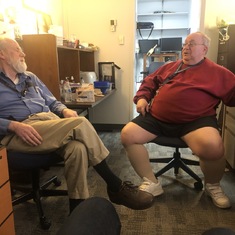At his office with Brian Dennis in March 2020