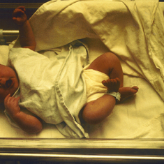 Richard was born 27/12 1980 at 1.02 pm at a very healthy weight of 10 lb. 11 1/2 oz. (4.86 kg).. Richard was about 4 hours old in this photo.