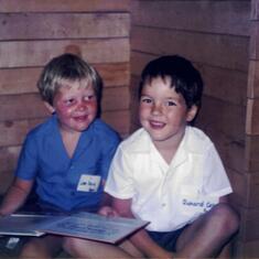 1986 - Richard with good friend Luke in prep. at Keysborough Park Primary