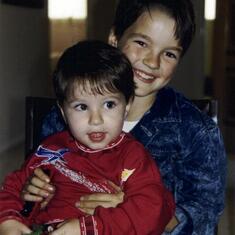 1989 - Richard with cousin Luke. 