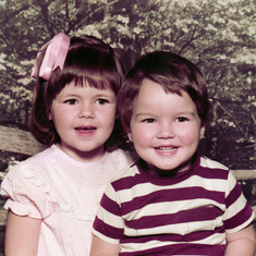 1982 with sister Andrea. These two were such great friends.