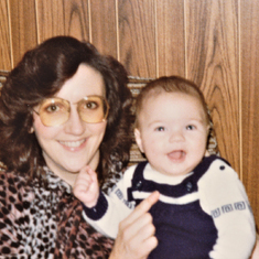 1981 - 4 months old with his mum Christine.