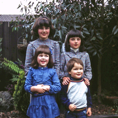 1983 with sisters Michelle 10, Leanne 8 and Andrea 3 3/4 , Richard 2 1/2