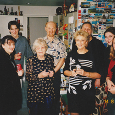 1999 with Sister Leanne, bro in law Andrew, Great Aunt Ann, Dad Martin, Mother Christine, Martin's cousin Karin, Sisters Andrea and Vanessa.